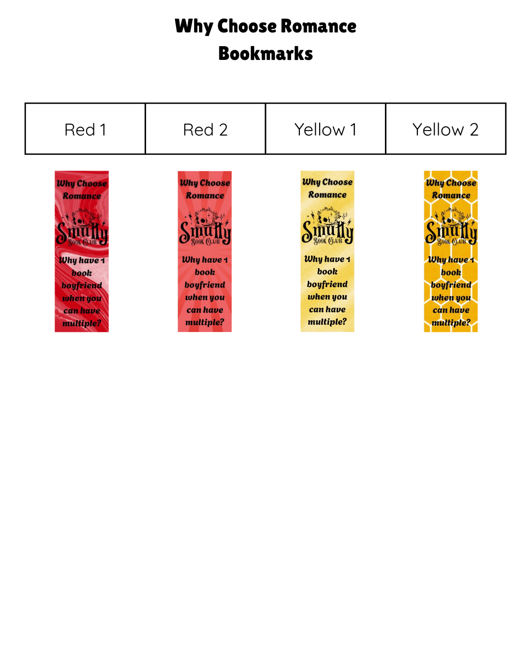 Why Choose Romance Bookmark