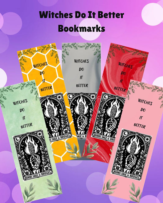 Burns Sage & Bridges - Witches Do It Better - Tarot Bookmark