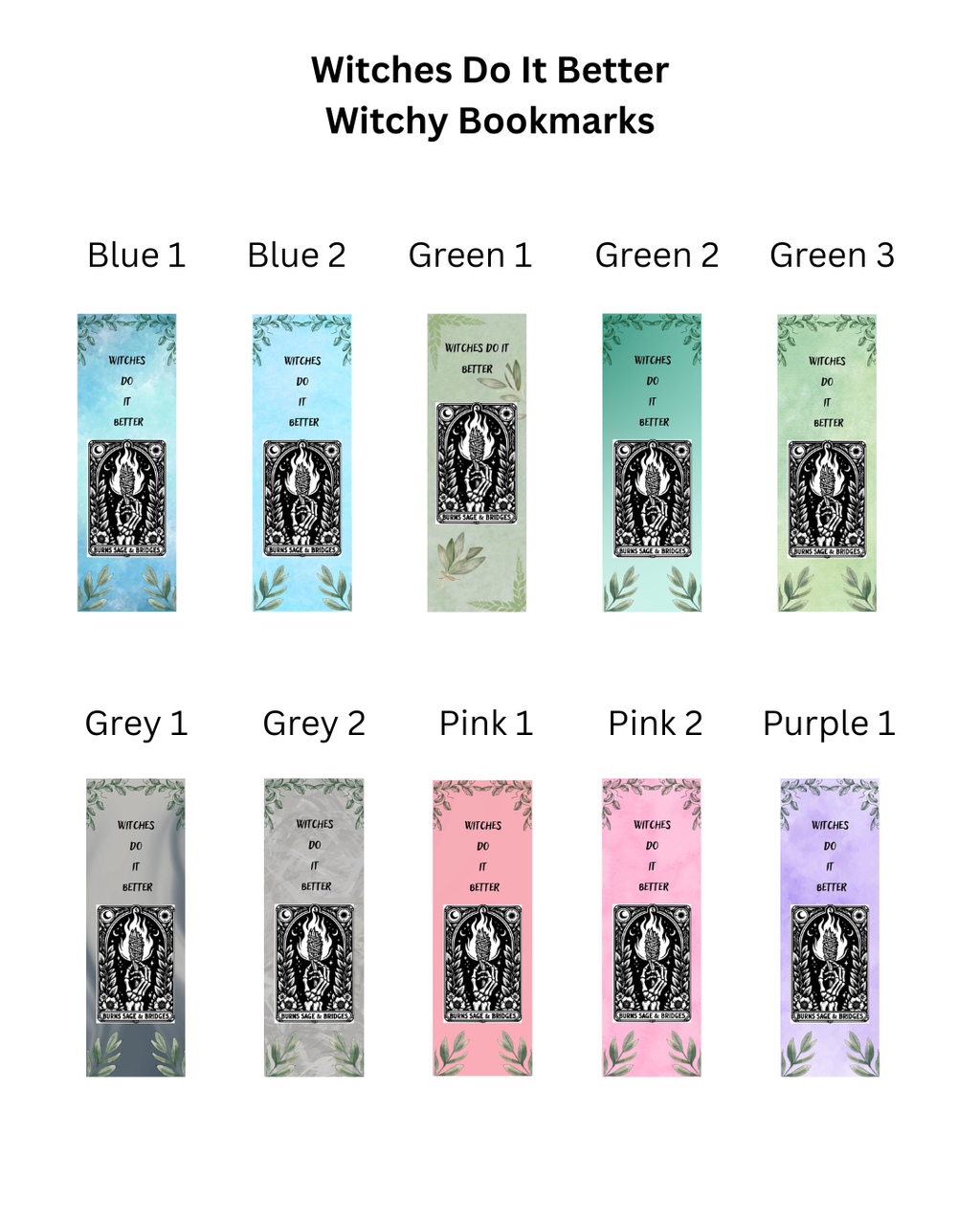 Burns Sage & Bridges - Witches Do It Better - Tarot Bookmark