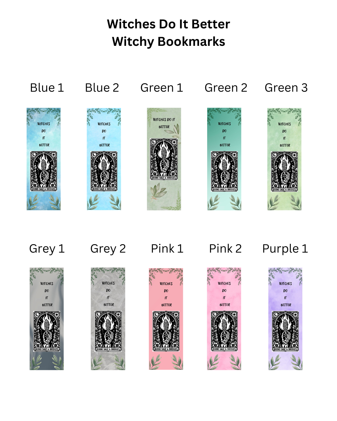 Burns Sage & Bridges - Witches Do It Better - Tarot Bookmark