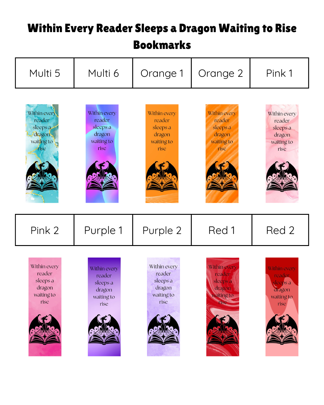 Within Every Reader Sleeps a Dragon Waiting to Rise - Bookmark