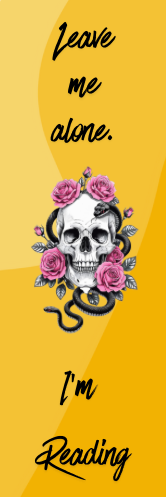 Leave Me Alone.  I'm Reading - Skull Bookmark