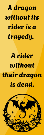 Fourth Wing - A Dragon Without Its Rider Quote - Bookmark