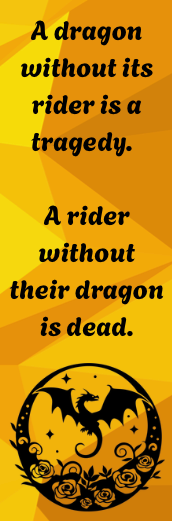 Fourth Wing - A Dragon Without Its Rider Quote - Bookmark