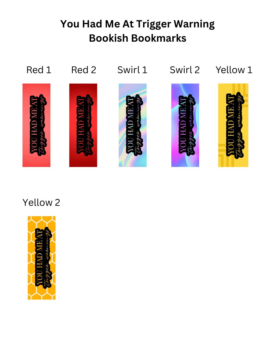 You Had Me At Trigger Warnings Bookmark